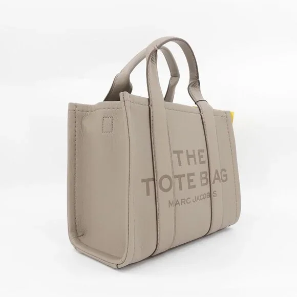 Marc Jacobs Women's The Leather Small Tote Handbag Cement Gray OS - Picture 6 of 16